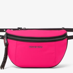 Michael Kors Leila Pink Studded Belt Bag